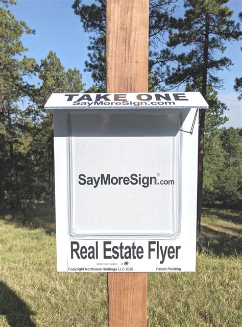 real estate outdoor flyer box